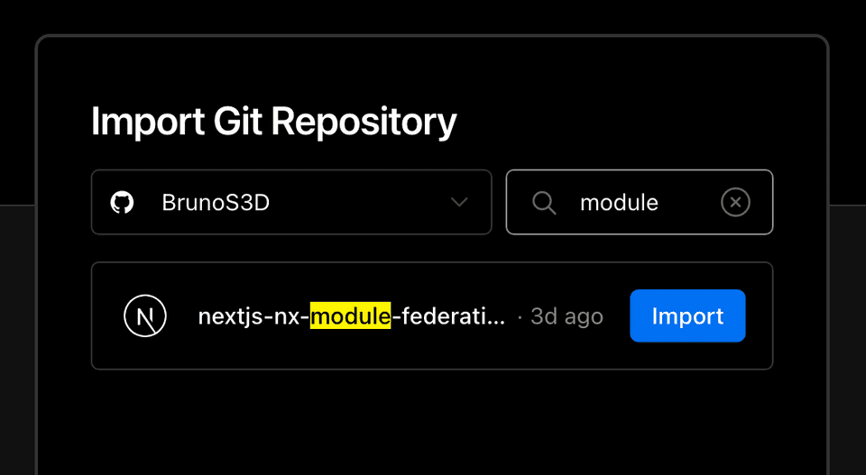 Import Git repository